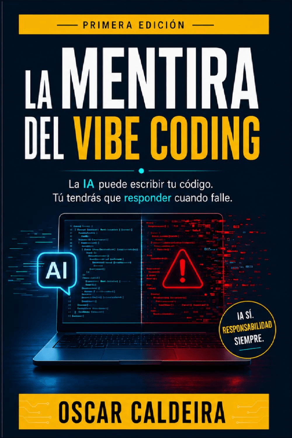 Book cover of La Mentira del Vibe Coding by Oscar Caldeira